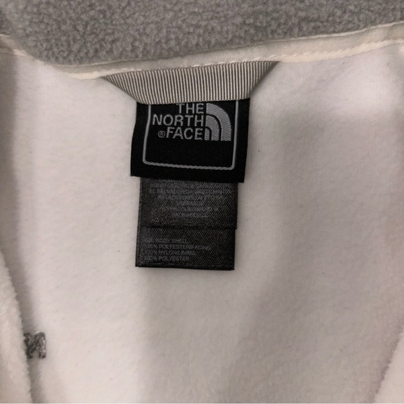 The North Face Women’s Fleece Full Zip Gray And White Jacket Size M - Picture 4 of 5